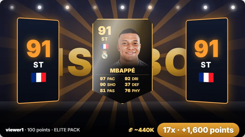 Football pack opening chat game